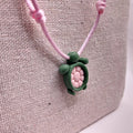collier tortue argile polymère cordon nylon réglable unisexe homme femme enfant intergénérationnel fait main créatrice française Vendée surf plage vacances vert rose